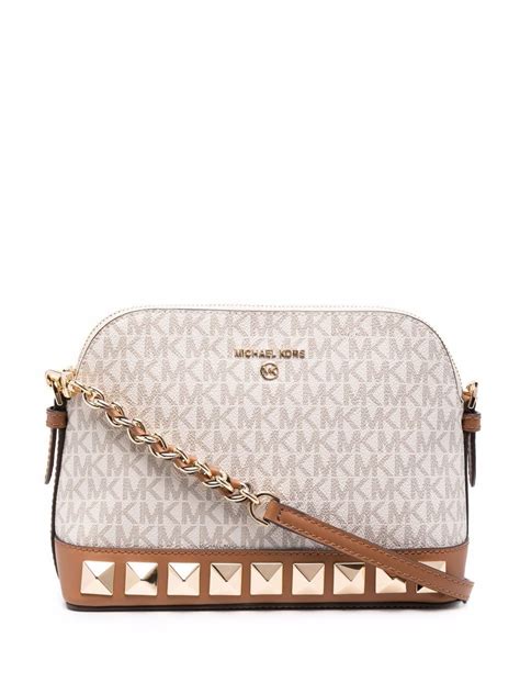 michael kors bag cream|Michael Kors dome crossbody bag.